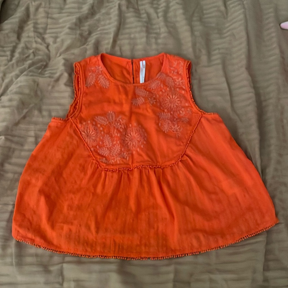 Anthropologie Embroidery Tank Top